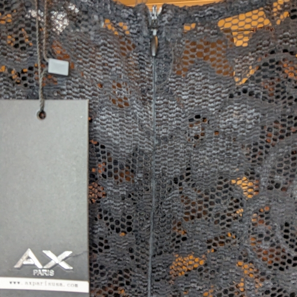 NWT, AX Paris Bodycon Midi Dress, Lace, Black, Size 8 - Picture 5 of 5